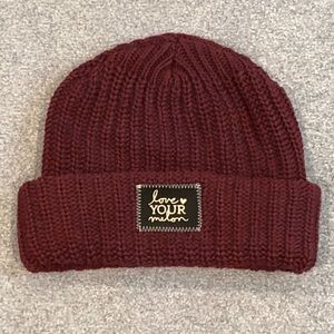 Love Your Melon Cuffed Style Knit Beanie, Maroon